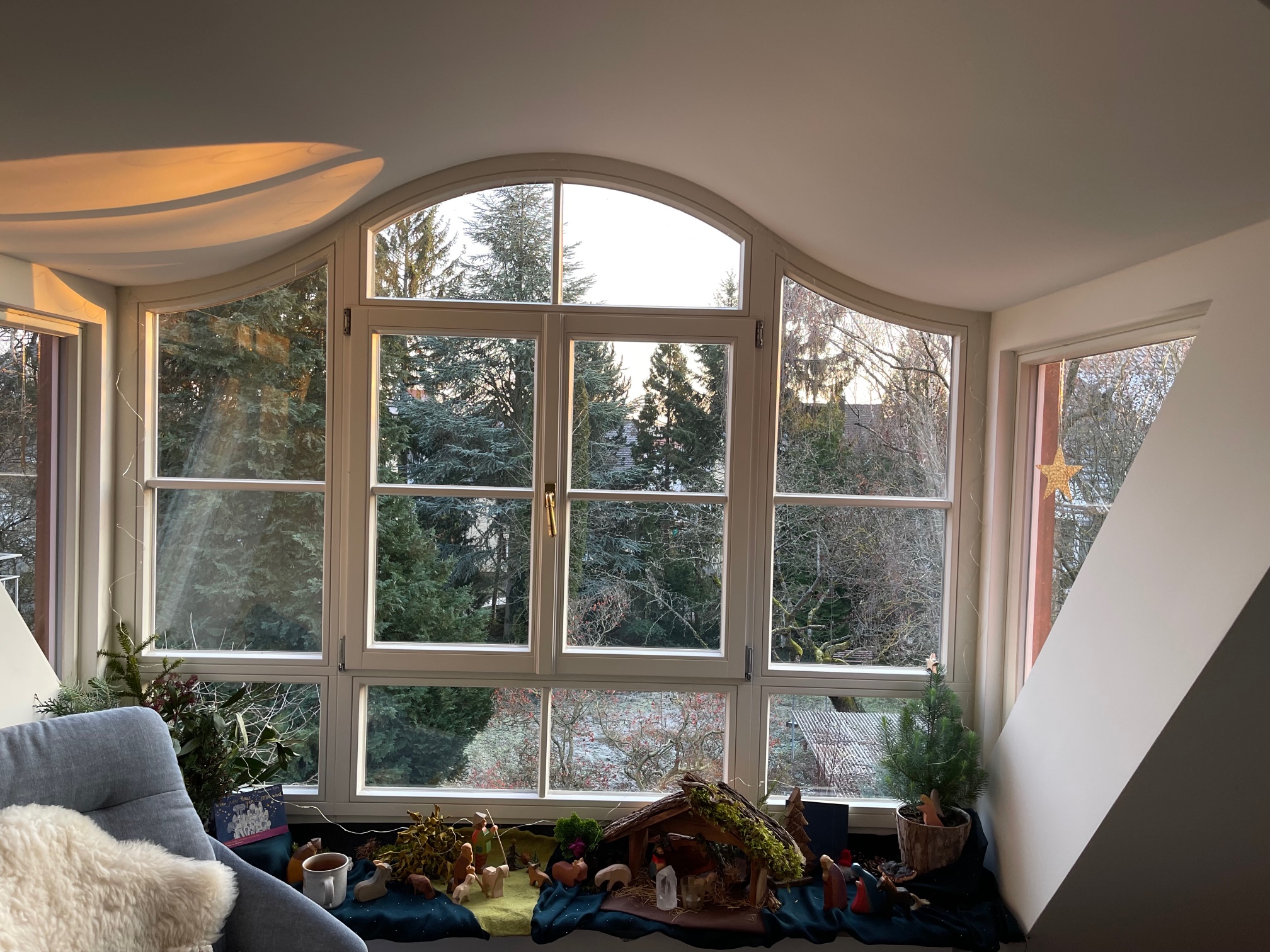 Karnisbogenfenster Denkmalschutz Fenster Holz mit Sprossen